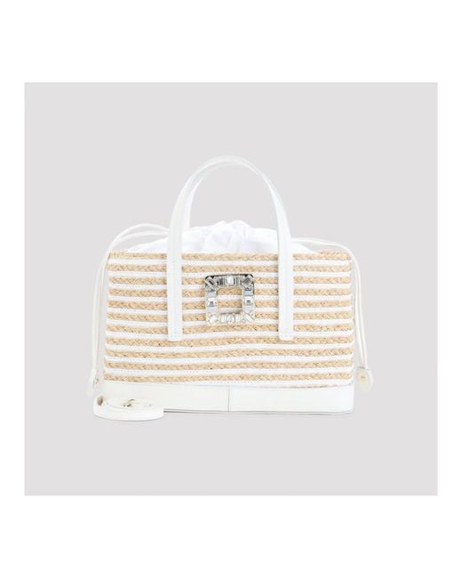 Roger Vivier Natural Tote Bags
