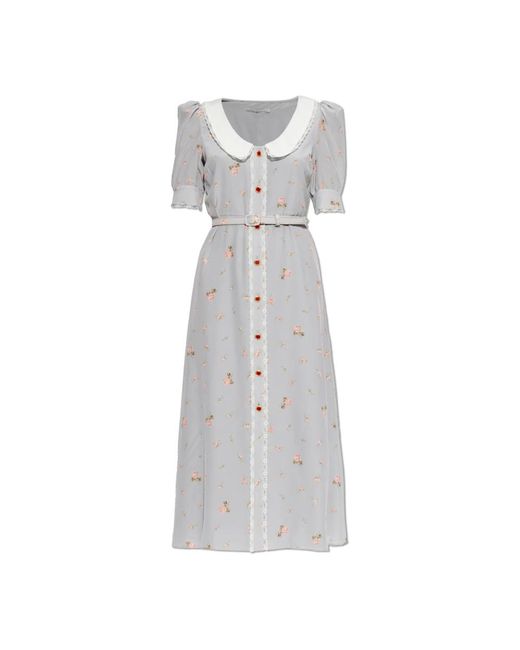 Alessandra Rich Gray Shirt Dresses