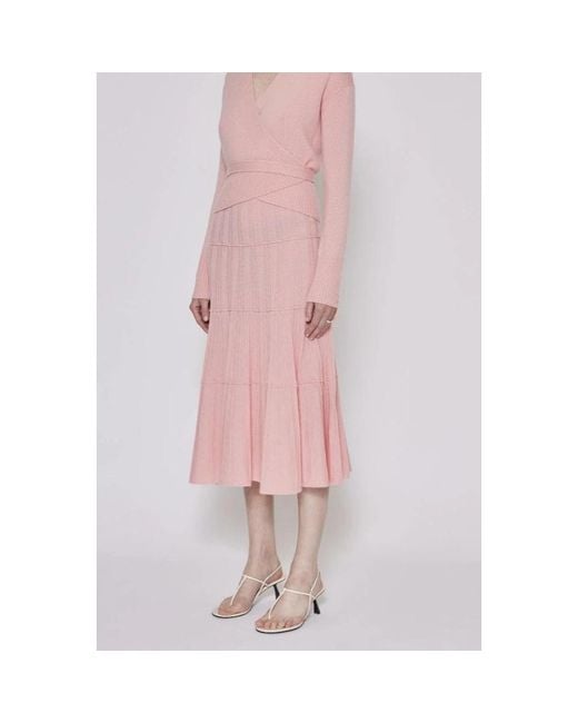 Midi Skirts arch4 de color Pink