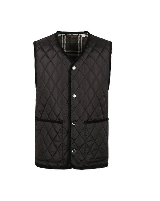 Burberry Jassen ,Zwart ,Gewatteerd Vest in het Black voor heren