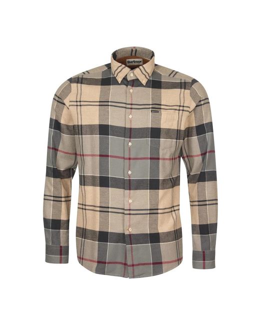 Barbour Gray Edderton Tailored Shirt Dress Tartan M for men