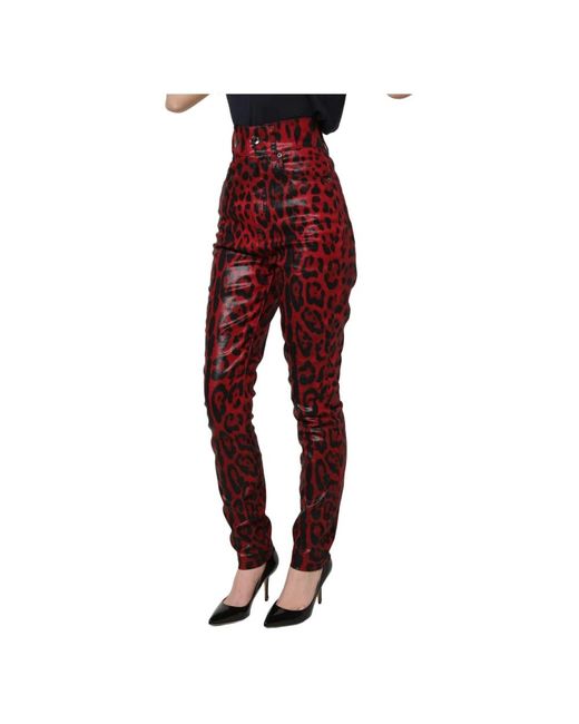 Dolce & Gabbana Red Skinny Fit Jeans