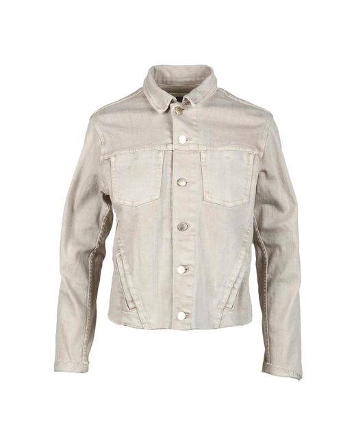 L'Agence Denim Jas Met Knoopsluiting in het Gray