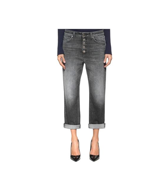 Dondup Gray Cropped Jeans