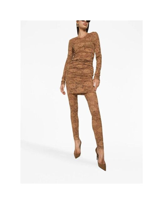 Short Dresses Dolce & Gabbana de color Brown