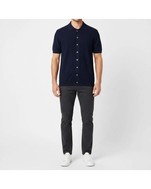 Daniele Fiesoli Blue Short Sleeve Shirts for men
