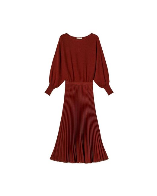 Twinset Red Knitted Dresses