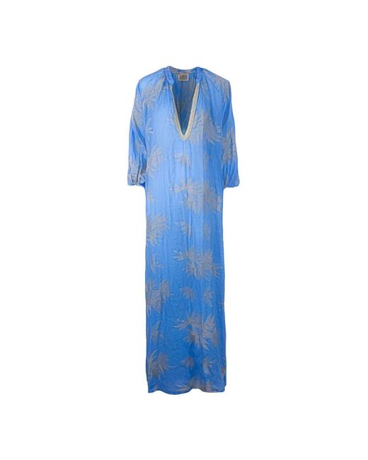 PHO® Firenze Ramie Kaftan in het Blue