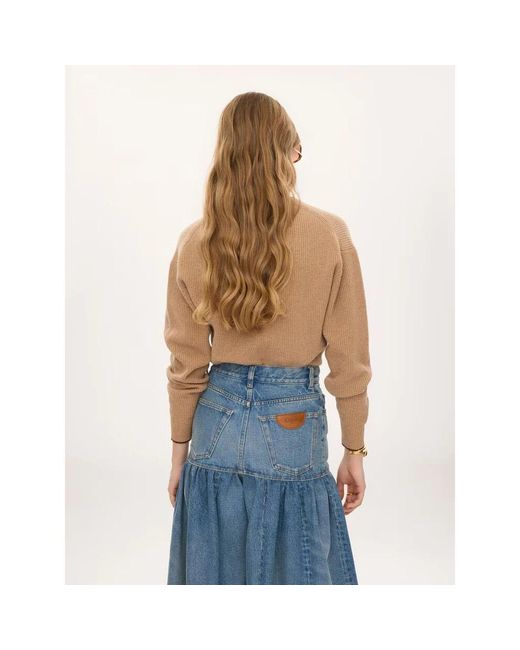 Chloé Natural Round-Neck Knitwear