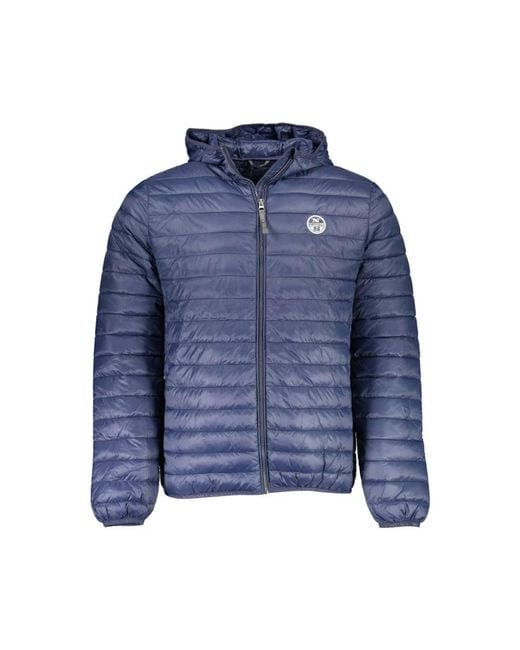 North Sails Jassen ,Blauw ,Blauwe Lichtgewicht Hoodie Jas in het Blue voor heren