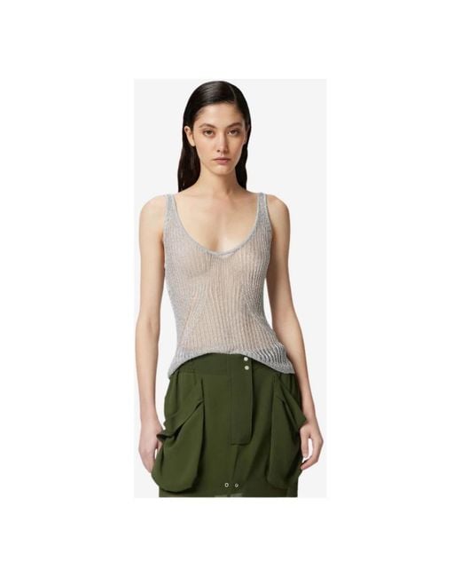 Pinko White Sleeveless Tops