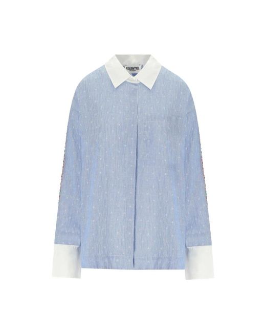 Essentiel Antwerp Blue Blaues Und Weißes Harkle Hemd