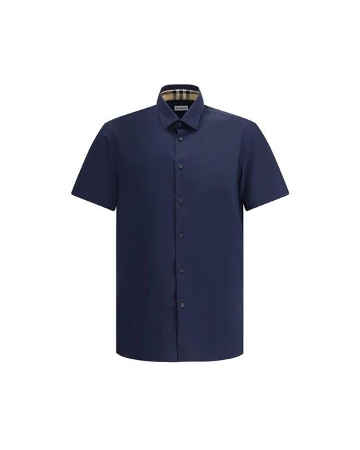 Burberry Short Sleeve Shirts in het Blue voor heren