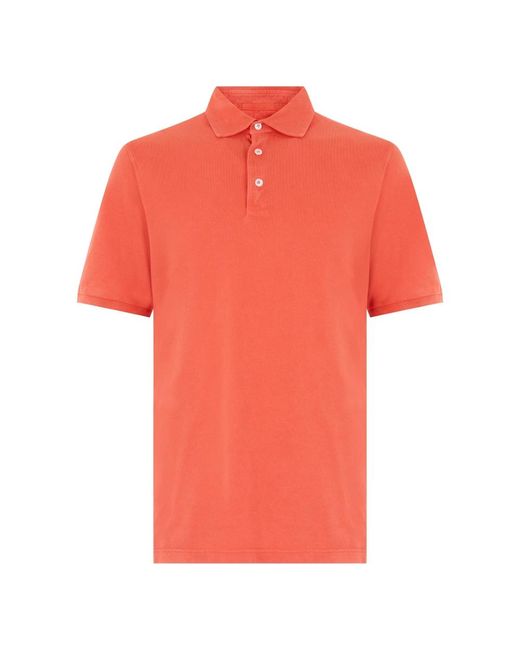 Fedeli Orange Polo Shirts for men