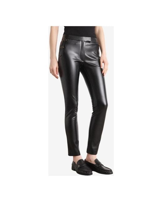 Marciano Gray Leather Trousers