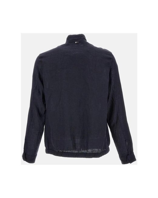 Herno Blue Bomber Jackets for men
