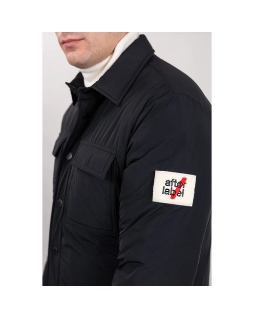 Down Jackets AFTER LABEL de hombre de color Black