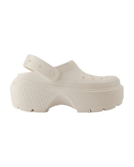 Sandalias Stomp Sintéticas Neutrales, Mujer, Talla CROCSTM de color Gray