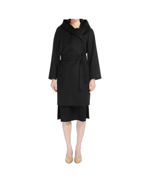 Max Mara Black Kurzer Mantel