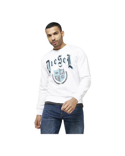 DIESEL White Sweatshirts for men