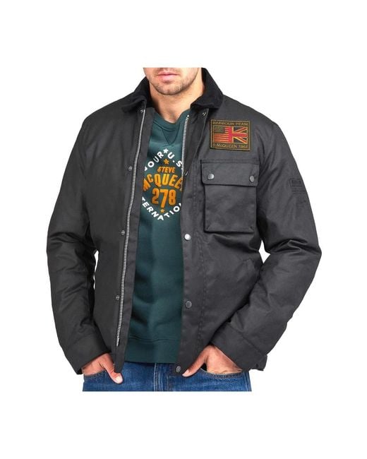Veste Workers Wax Noire International Barbour pour homme en coloris Black