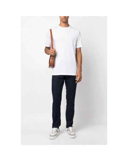Lardini Tops ,Wit ,Wol Wool Jersey T-Shirt in het White voor heren