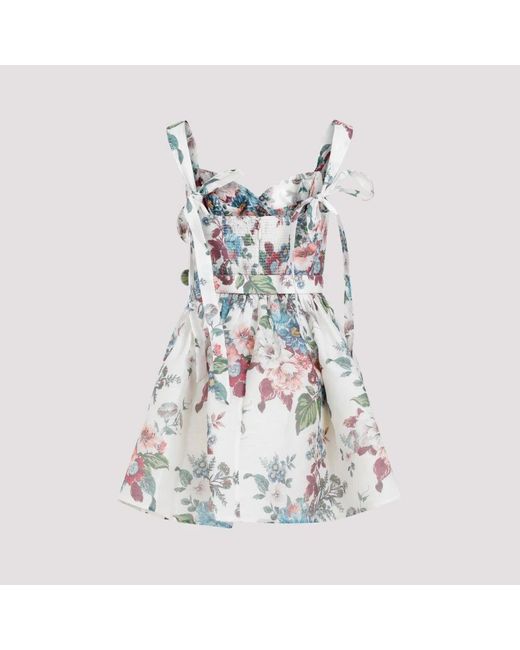Zimmermann Blue Blumiges matchmaker mini kleid
