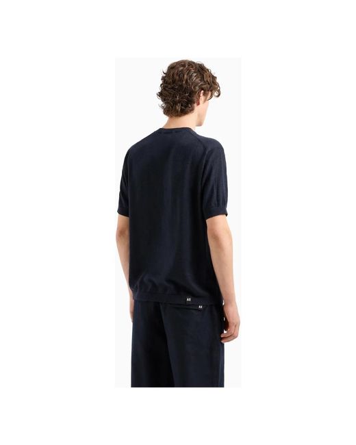Armani Exchange Gestricktes t-shirt in Black für Herren