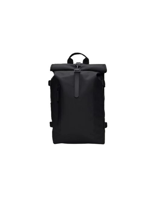 Rains Black Backpacks