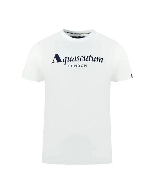 Aquascutum White T-Shirts for men