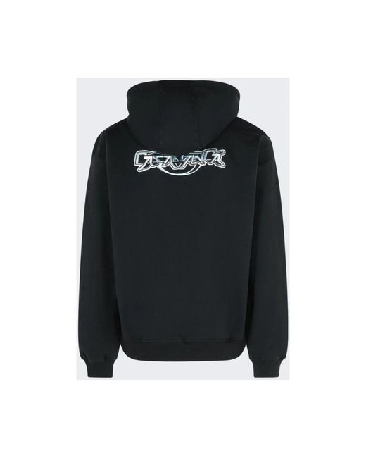Casablanca Hoodies & Sweatvesten ,Zwart ,Katoen Casa Chrome Full Zip Hoodie in het Black voor heren