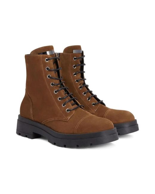 Giuseppe Zanotti Brown Lace-Up Boots for men