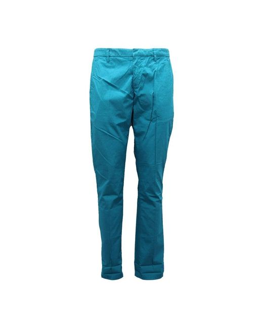 Dondup Petrolblaue Baumwollhose Gaubert Modell in Blue für Herren