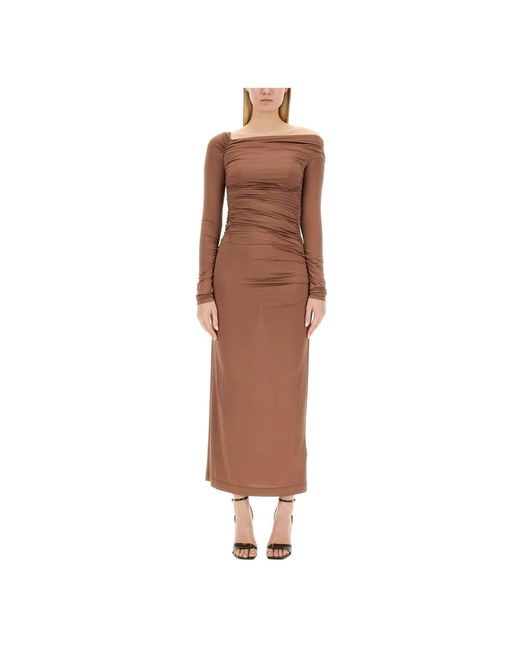 Helmut Lang Brown Maxi Dresses