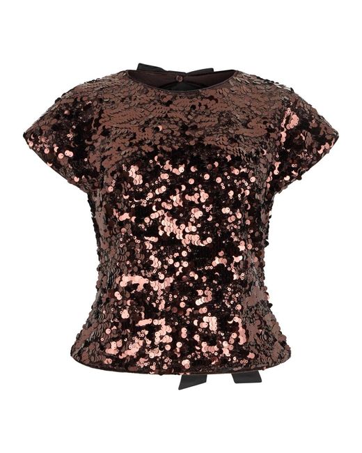 Blouses Ganni de color Brown