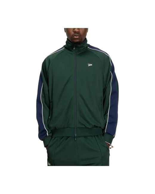 PATTA Tricot Track Jacket in het Green voor heren