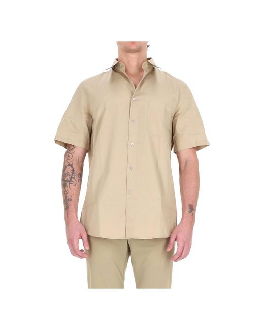 A.P.C. Natural Short Sleeve Shirts for men