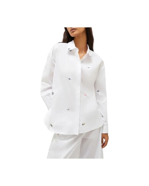 Marella Overhemden ,Wit ,Witte Blouse Karman Stijl in het White