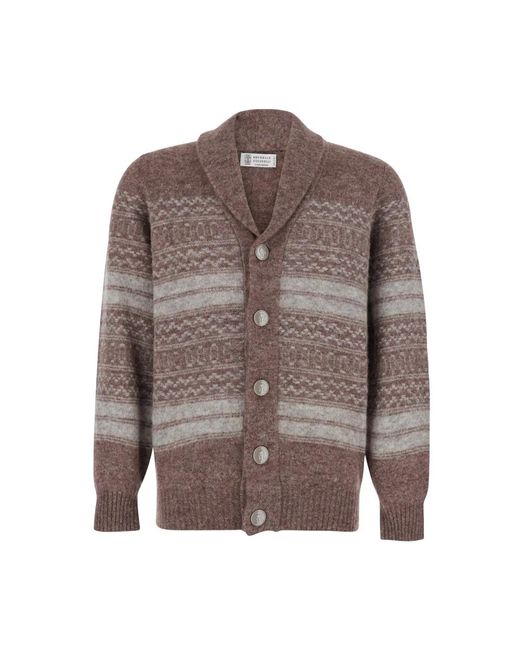 Cardigans Brunello Cucinelli pour homme en coloris Brown