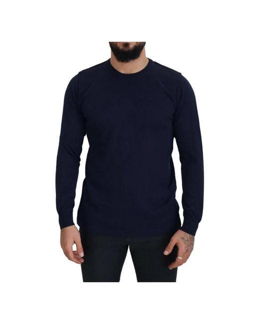 Paolo Pecora Blue Long Sleeve Tops for men