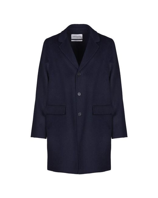 Amaranto Blue Single-Breasted Coats for men
