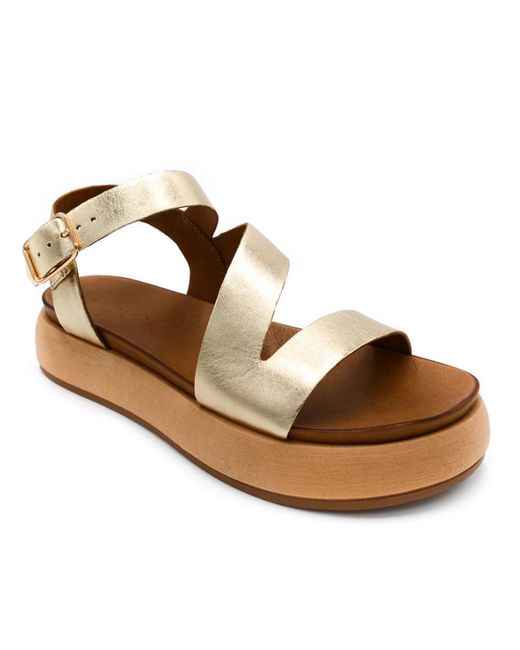Inuovo Brown Flat Sandals