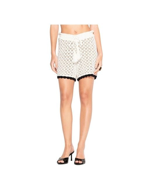 Akep White Casual Shorts