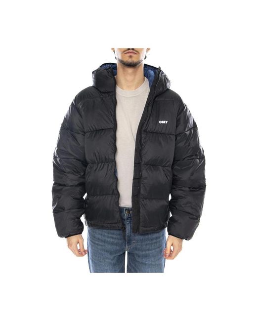 Winter Jackets Obey de hombre de color Black