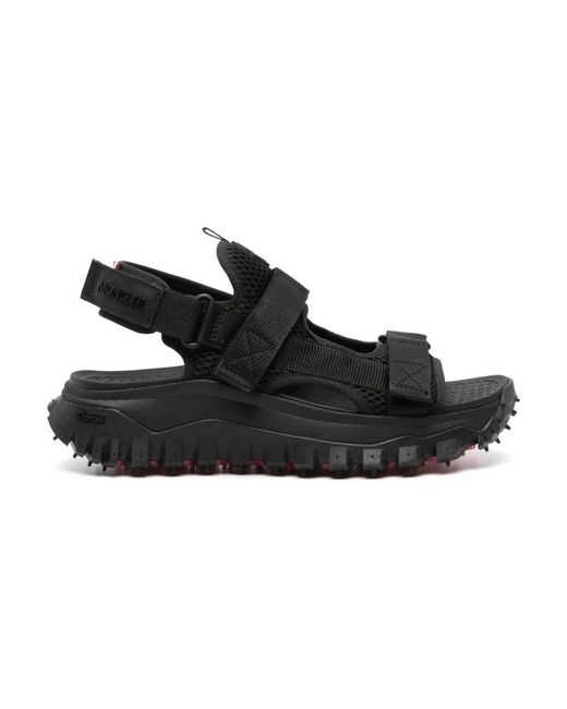 Moncler Black Flat Sandals