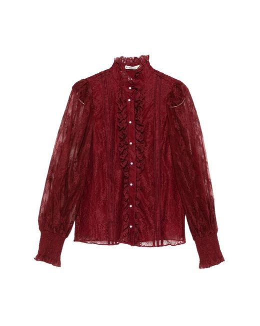 Alice + Olivia Red Blouses
