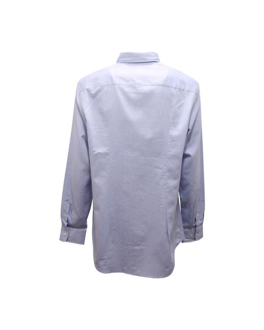 Etro Overhemden ,Blauw ,Katoen Katoenen Overhemd Made in het Blue voor heren