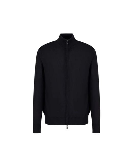 Emporio Armani Zip-Throughs in het Black voor heren