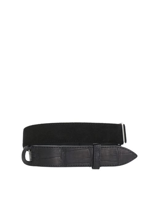Orciani Accessoires ,Zwart ,Leer Leren Riem in het Black voor heren