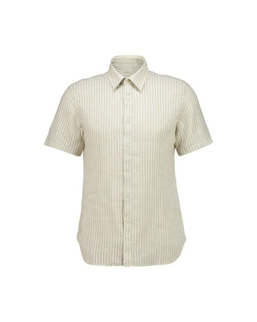 120% Lino Natural Short Sleeve Shirts for men
